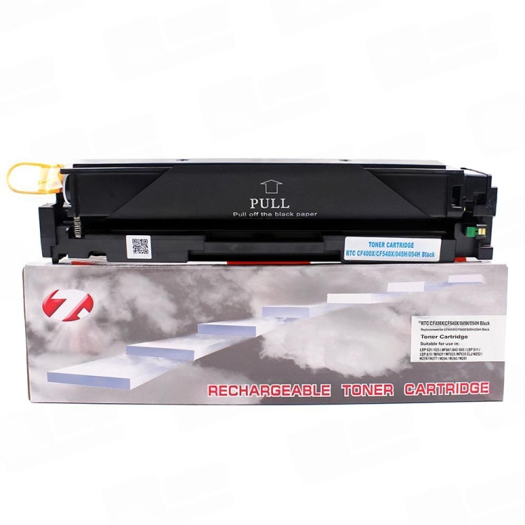 Тонер-картридж 7Q CF400X, CF540X, 045HK, 054HK для HP CLJ M252, CLJ M254, Canon LBP611, LBP621 (Чёрный, 3200 стр.), универсальный