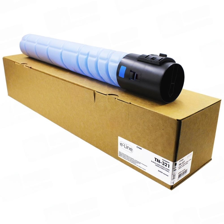 Тонер-картридж e-Line TN321C для Konica Minolta bizhub C224, bizhub C284 (Голубой, 25000 стр.) Тонер-картридж e-Line TN321C для Konica Minolta bizhub C224, bizhub C284 (Голубой, 25000 стр.)