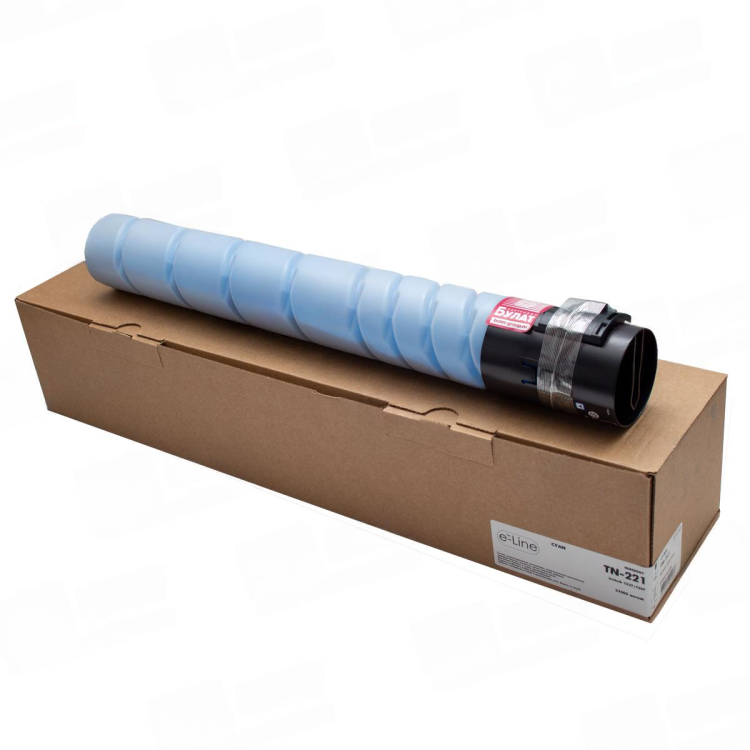 Тонер-картридж e-Line TN221C для Konica Minolta bizhub C227 (Голубой, 21000 стр.)