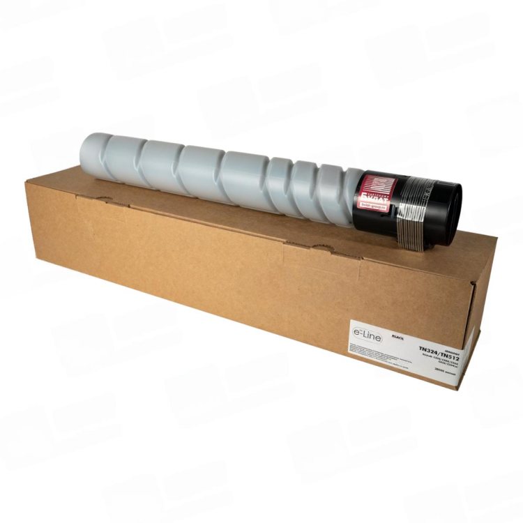 Тонер-картридж e-Line TN324K, TN512K для Konica Minolta bizhub C258, bizhub C454 (Чёрный, 28000 стр.) Тонер-картридж e-Line TN324K, TN512K для Konica Minolta bizhub C258, bizhub C454 (Чёрный, 28000 стр.)