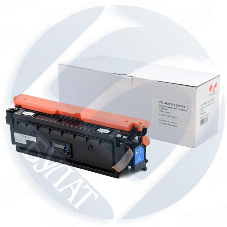 Тонер-картридж 7Q W2121X (212X) для HP Color LJ M554, M578 (Голубой, 10000 стр.), без гарантии прошивки Тонер-картридж 7Q W2121X (212X) для HP Color LJ M554, M578 (Голубой, 10000 стр.), без гарантии прошивки