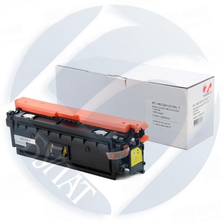 Тонер-картридж 7Q W2122X (212X) для HP Color LJ M554, M578 (Жёлтый, 10000 стр.), без гарантии прошивки