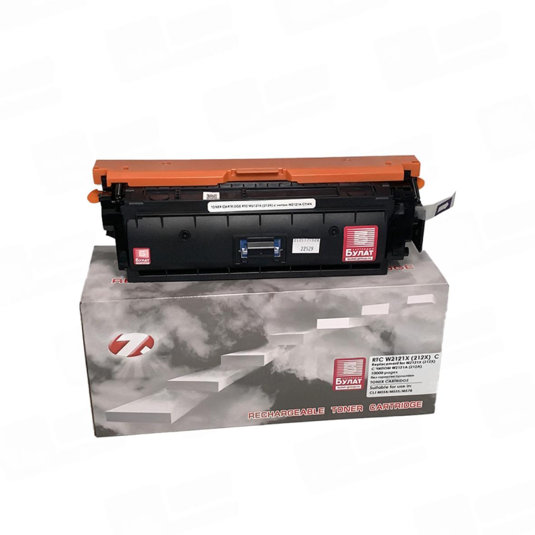 Тонер-картридж 7Q W2121X (212X) для HP CLJ M554, M578 (Голубой, 10000 стр.), с чипом W2121A, без гарантии прошивки Тонер-картридж 7Q W2121X (212X) для HP CLJ M554, M578 (Голубой, 10000 стр.), с чипом W2121A, без гарантии прошивки
