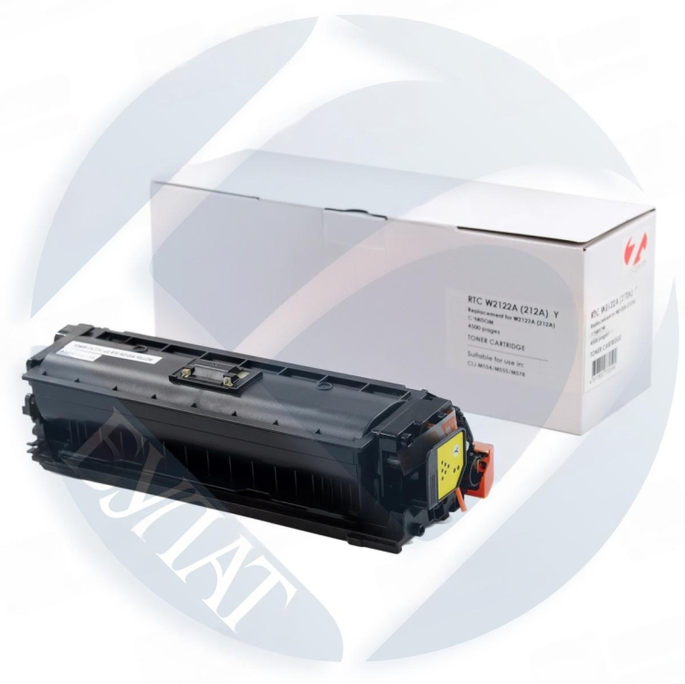 Тонер-картридж 7Q W2122A (212A) для HP CLJ M554, M578 (Жёлтый, 4500 стр.), без гарантии прошивки