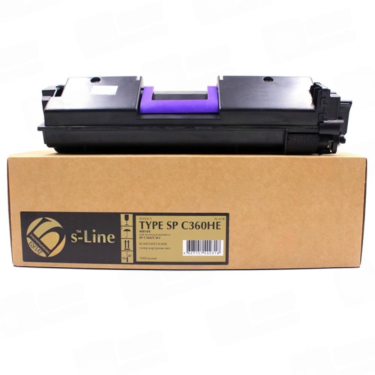 Тонер-картридж БУЛАТ s-Line SPC360HE (408184) для Ricoh Aficio SP C360 (Чёрный, 7000 стр.) Тонер-картридж БУЛАТ s-Line SPC360HE (408184) для Ricoh Aficio SP C360 (Чёрный, 7000 стр.)